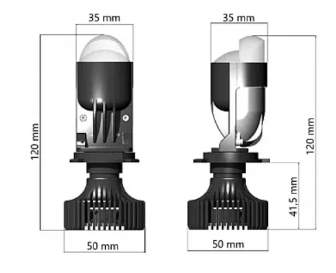 Set 2 Becuri Auto H4 A7 Canbus 2 Faze 30000lm/Set temperatura 6000K