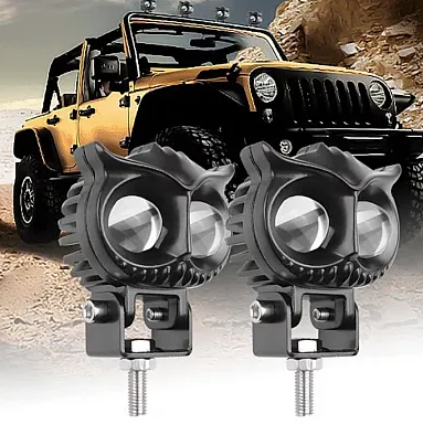 Proiector LED auto cu 2 FAZE putere 30W 6000K model bufnita