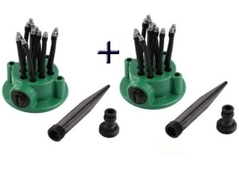 2X ASPERSOR MULTIFUNTIONAL, FURTUNURI FLEXIBILE, TIP SPRINKLER, 360 GRADE