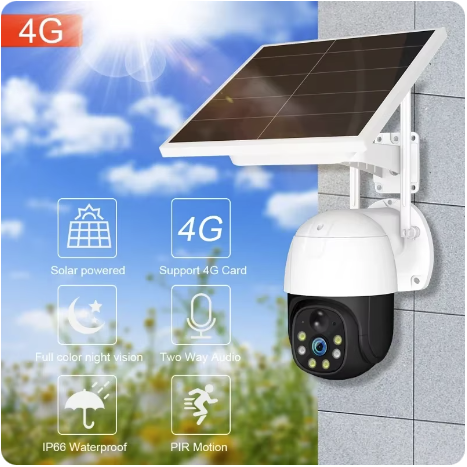 Camera de Supraveghere 4G cu Panou Solar V380 PRO 4MP 2K SLR2K