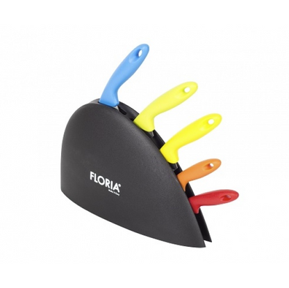 Set cutite 5 piese cu suport Floria
