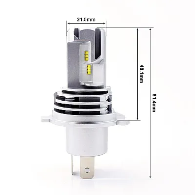 Set 2 Lampi LED M3 H4 cu doua faze putere 55W temperatura 6500K lumina alba