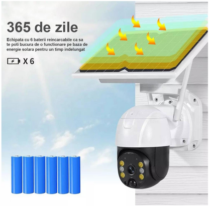 CAMERA DE SUPRAVEGHERE, WIRELESS, CU PANOU SOLAR, 1080P, WIFI, INFRAROSU