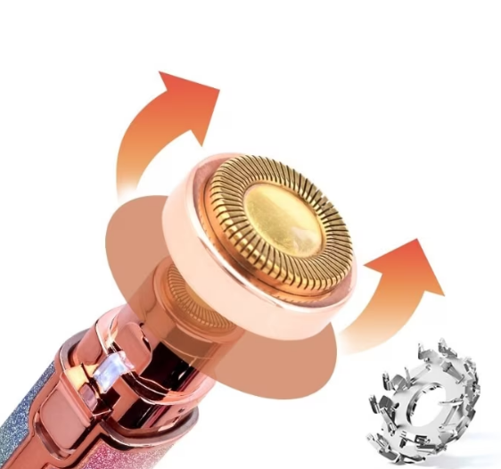 Epilator RD E346 cu 2 capete interschimbabile fata/sprancene lumina led pe baterie