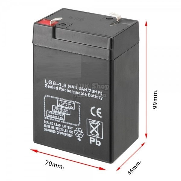 ACUMULATOR UNIVERSAL PLUMB AGM 6V 4AH VRLA ACID BATERIE FARA MENTENANTA