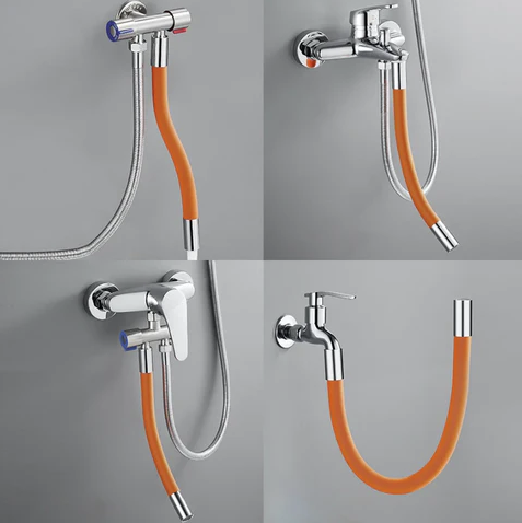 Set 2 x Prelungitor Flexibil Tip Furtun pentru Robinet 50 CM