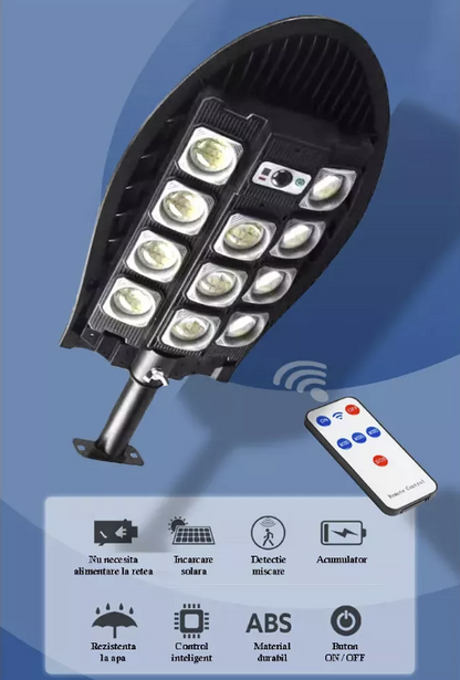 Lampa solara cu 286 led 12 casete