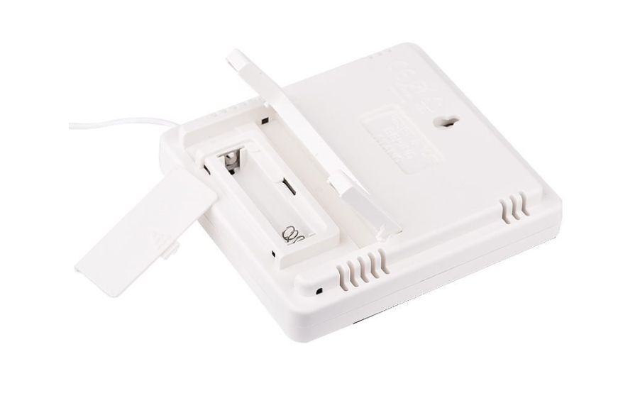 Termometru si Higrometru de Camera eOptima® Pro HTC 1, Temperatura, Umiditate, Ceas, Alarma, Valori Minime/Maxime, Senzor Exterior, Profesional, Alb