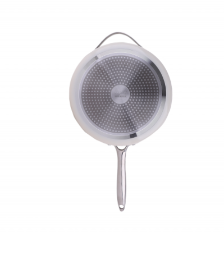 Tigaie inalta cu capac Zilan ZLN0880 din 5 straturi de material, maner inox, 28 cm