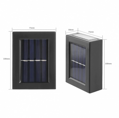 SET 2 LAMPI SOLARE DE EXTERIOR, LED CU ILUMINARE DUBLA