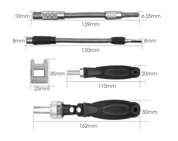Trusa de Biti si Tubulare cu Clichet Andowl Q LS9902