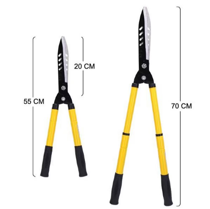 Foarfeca extensibila pentru gard viu din metal 58 / 73 cm galben MX331