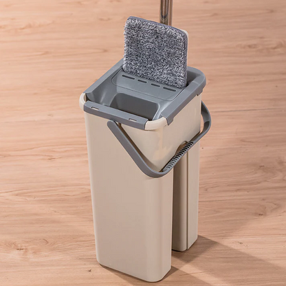 Mop plat Smart Flat, cu găleată dublă și sistem de spălare-stoarcere