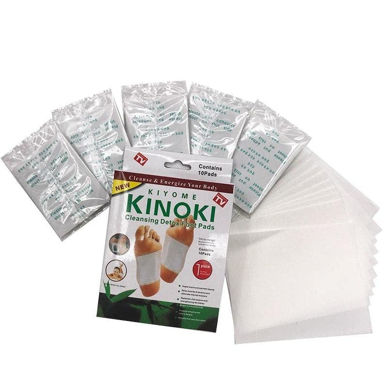 Set 100 Plasturi Kinoki Detoxifianti, Cutie Kinoki Original, Cu Turmalina, Vit C, E, Uleiuri Esentiale