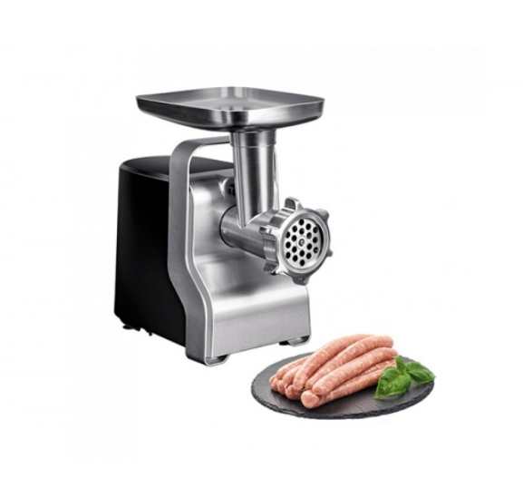 Masina de tocat carne multifunctionala ZILAN Negru/Gri 2100 W, 3 viteze, Accesorii pentru feliat legume, Accesoriu pentru carnati, Accesorii pentru feliere si maruntire, Cutit inox