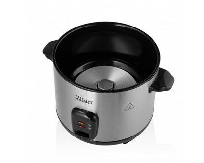 Aparat de gatit Zilan 2 in 1 pentru gatit orez si alimente la abur, capacitate 1.5L, 500W, sistem anti-alunecare