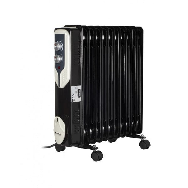Calorifer electric Floria ZLN-3666,Negru 2500 W, 11 elementi, 3 trepte de putere, Termostat reglabil, Protectie supra-incalzire, Indicator luminos