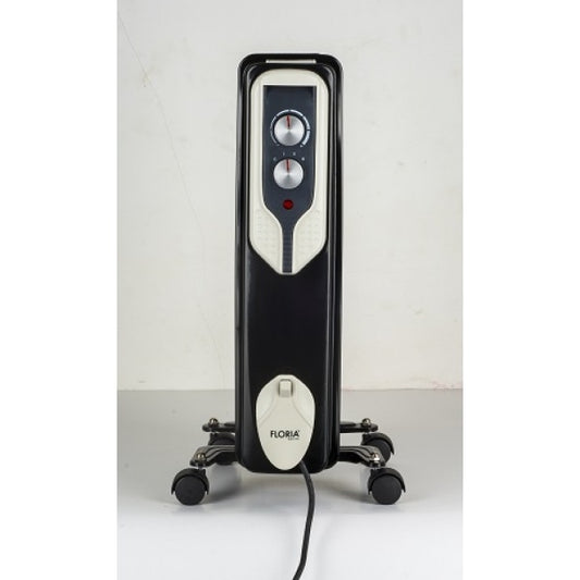Calorifer electric Floria ZLN-3666,Negru 2500 W, 11 elementi, 3 trepte de putere, Termostat reglabil, Protectie supra-incalzire, Indicator luminos