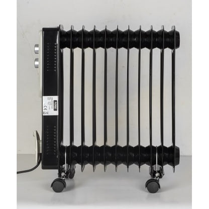 Calorifer electric Floria ZLN-3666,Negru 2500 W, 11 elementi, 3 trepte de putere, Termostat reglabil, Protectie supra-incalzire, Indicator luminos