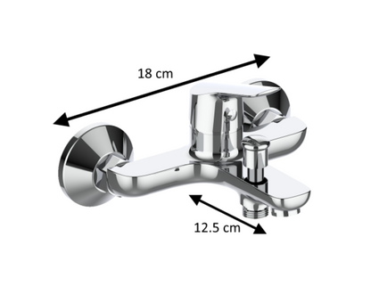 Baterie de cada Z-Inox ZLN8177 + furtun de 1.5 m + para dus, Argintiu