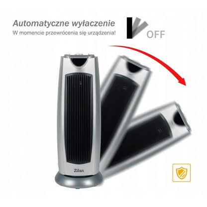 Aeroterma ceramica turn, oscilanta, ZİLAN 2000W si termostat reglabil,