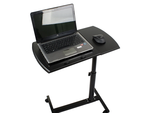Masuta laptop din metal cu blat laminat, inaltime reglabila