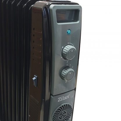 Calorifer electric cu ulei ZILAN ZLN1963, termostat reglabil, 2500W, 11 elementi