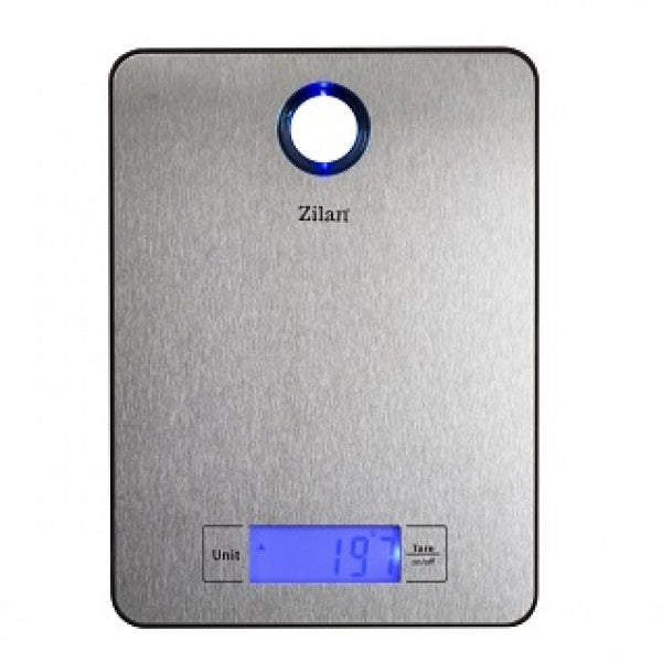Cantar inox pentru bucatarie Zilan ZLN, maxim 5 kg, afisaj digital luminat