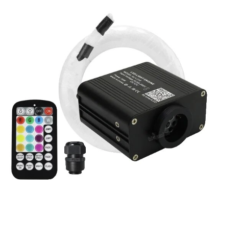 Kit Fibra Optica Plafon Instelat Auto 300 Fire 3M 0.75mm/1.00mm/1.50mm cu Control si Telecomanda cu Infrarosu