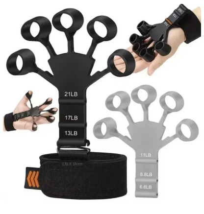 Set 2 Flexoare pentru Degete cu 3 nivele din silicon Negru