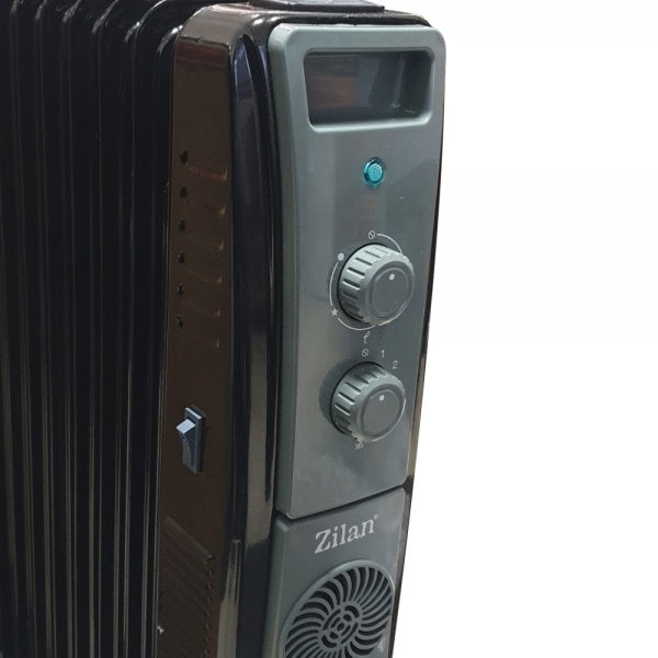 Calorifer electric cu ulei ZILAN ZLN1956, termostat reglabil, 2500W, 9 elementi