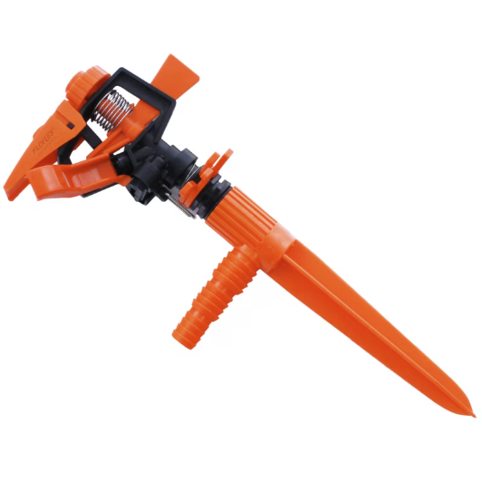 Set 4 aspersoare cu impact, din plastic, cu duza reglabila 360 de grade