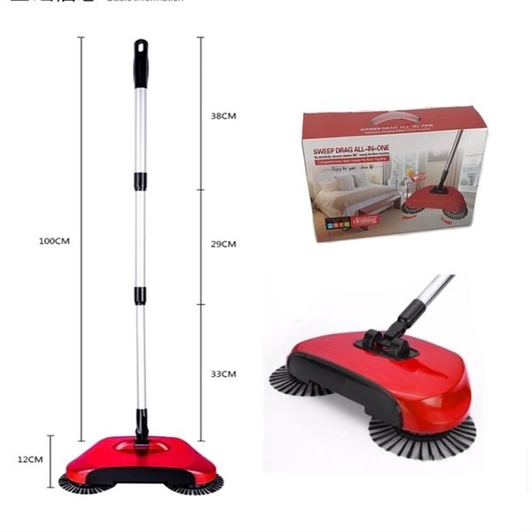 Matura Manuala Telescopica Sweep Drag, Perii Rotative, Rosie