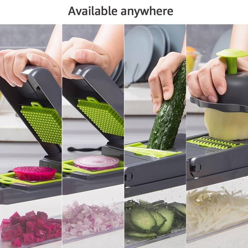 RAZATOARE MULTIFUNCTIONALA PENTRU LEGUME CU 7 ACCESORII INTERSCHIMBABILE