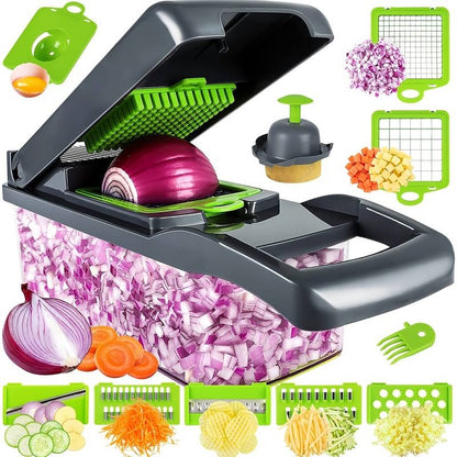 RAZATOARE MULTIFUNCTIONALA PENTRU LEGUME CU 7 ACCESORII INTERSCHIMBABILE
