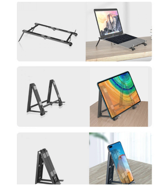 Suport pliabil laptop telefon tableta Andowl Q ZJ009 negru