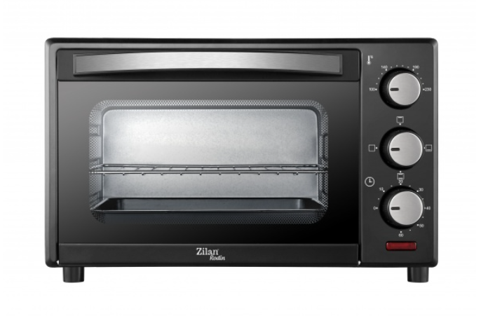 Cuptor electric Zilan ZLN-0973 RODIN, 1200 W, 15 Litri, Temperatura Reglabila, Geam Dublu, Negru