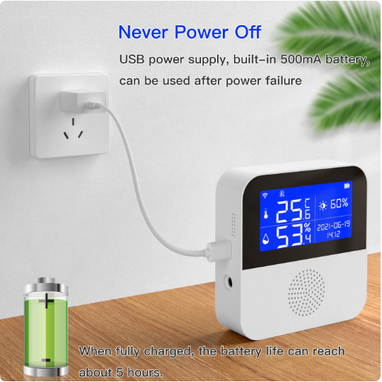 Termostat inteligent WiFi Q WD01 temperatura si umiditate display LCD 2.9inch