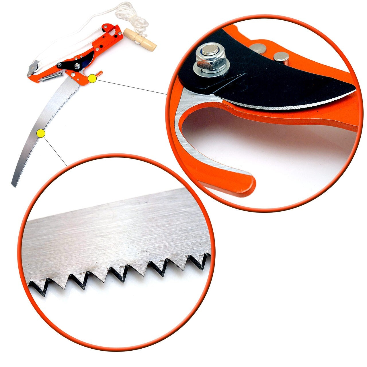 SET Foarfeca pentru crengi cu fierastrau si maner telescopic katze