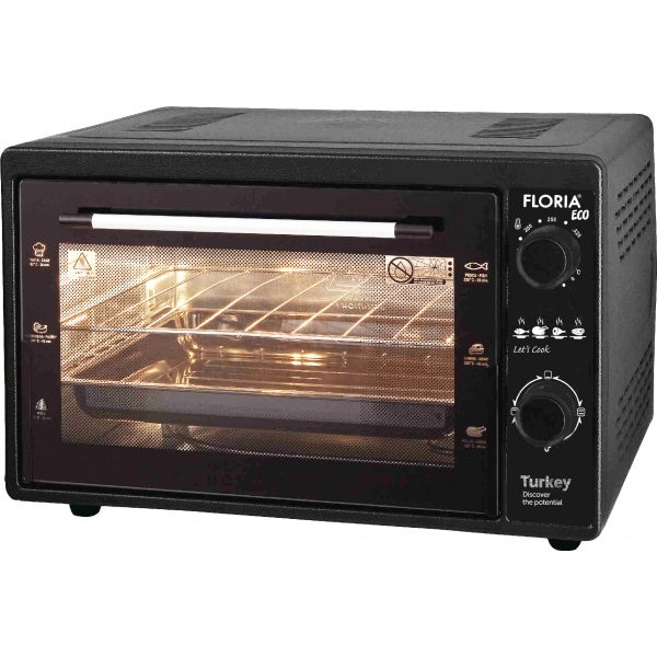 Cuptor electric Floria-2898, capacitate 38 Litri, Putere 1500W, Gratar, Tava inclusa