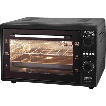 Cuptor electric Floria-2898, capacitate 38 Litri, Putere 1500W, Gratar, Tava inclusa