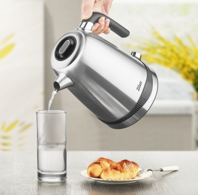 Fierbator electric din Inox Zilan ZLN1000 digital, 2200 W, 7 niveluri intre 40 - 100 grade celsius si functie de mentinere a temperaturii