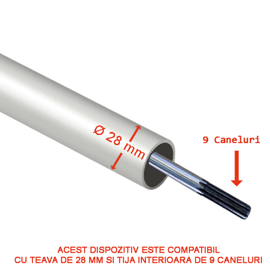 Accesoriul tip fierastrau pentru motocoasa 28mm*9 caneluri MX048