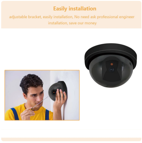 Camera supraveghere video FALSA interior-exterior cu led indicator rosu