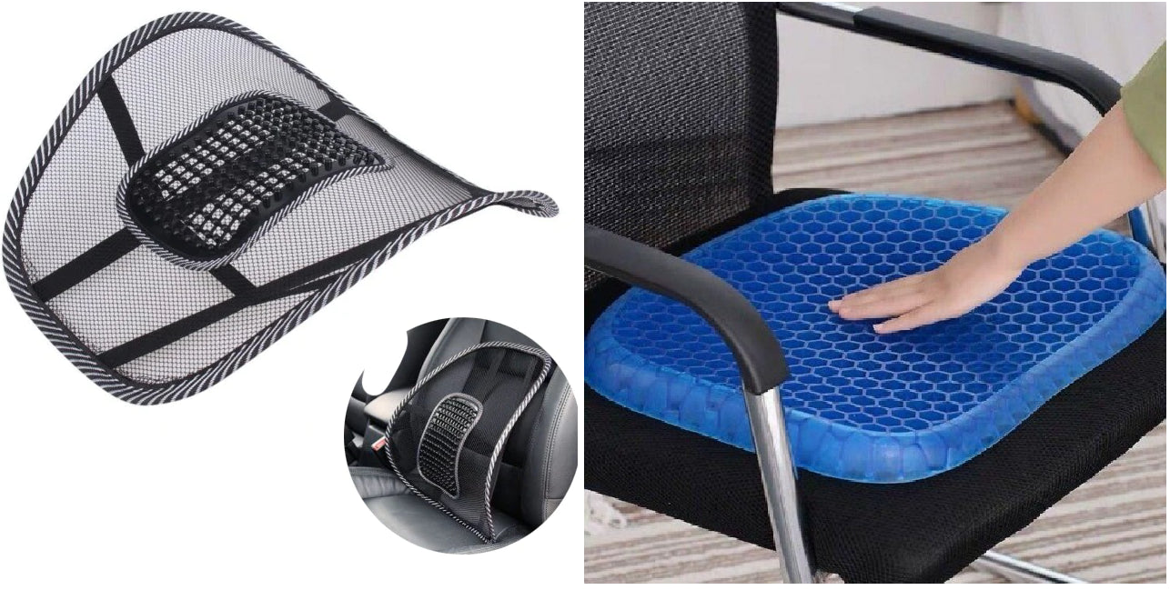 SET PROMO 1+1 PERNA LOMBARA + Perna pentru scaun cu memorie gel pentru dureri de spate