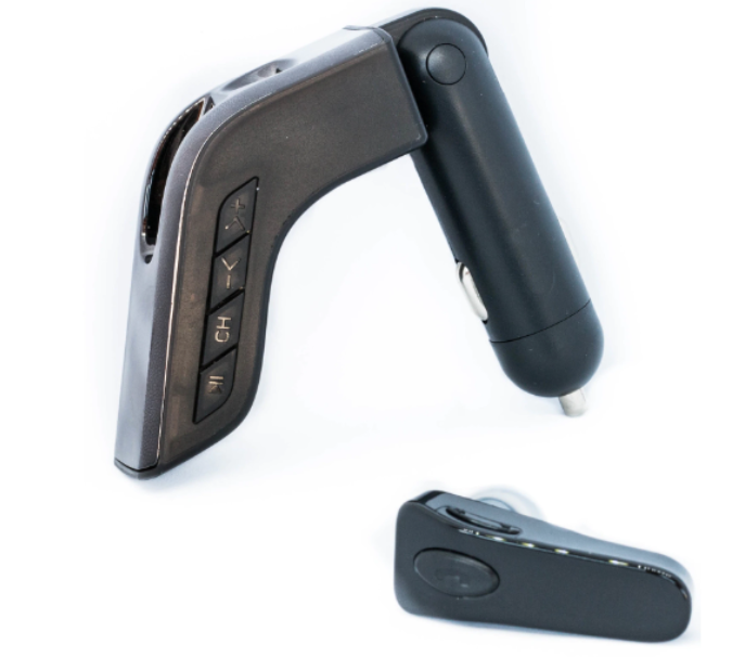 Kit modulator MP3 Handsfree cu casca bluetooth 12V V9 2 x USB output