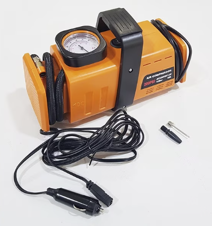 Compresor auto cu manometru, 200 Psi, Alimentare 12V/220V