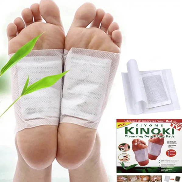 Set 100 Plasturi Kinoki Detoxifianti, Cutie Kinoki Original, Cu Turmalina, Vit C, E, Uleiuri Esentiale