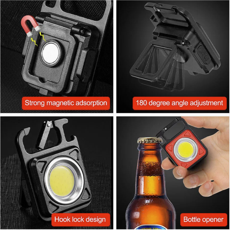 Mini lanterna breloc Q D912 pentru multiple utilizari