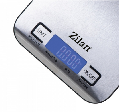 Cantar alimentar digital Zilan ZLN Gri, capacitate 5000g, inchidere automata